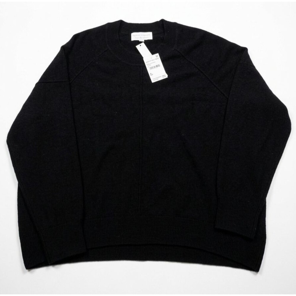NEW Design History 100% Cashmere V-Neck Sweater Black Womens M Quiet Luxury